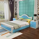 实木床1.8双人床现代中式简约储物床1.2 1.5米松木成人白色单人床