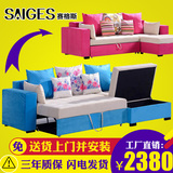 小户型可折叠沙发床现代简约客厅组合宜家收纳多功能储物布艺沙发