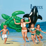 正品儿童水上座骑海龟鲸鱼动物充气坐骑成人宝宝戏水玩具浮排加厚