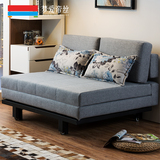沙发床 可折叠多功能两用拆洗布床1.8米1.5米1.2米双人金属架推拉