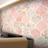 欧式现代简约精美花纹大型壁画咖啡休闲KTV壁纸客厅电视沙发墙纸