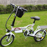 16寸新款2人成人36V48V超轻锂电车折叠式锂电池电动自行车女单车