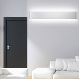 现代简约卧室床头壁灯客厅 超薄长条形过道LED墙壁灯 黑色