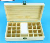 松木精油收纳盒24格木质化妆品指甲油木盒