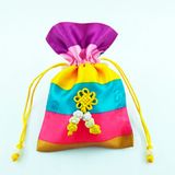 韩国进口朝鲜族特色 彩条包 香薰包 礼品袋子 收纳包 可爱礼品包