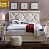 新中式实木床现代简约软包床古典双人床1.8米婚床样板房卧室家具