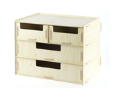024木质办公用品DIY文件柜A5A4带抽屉桌面收纳盒储物整理大号包邮