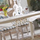 派林隆 欧式餐桌 简欧大理石餐桌椅组合6人实木餐桌4人长方形饭桌