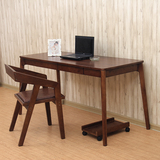 简约实木书房电脑桌台式家用复古书法写字工作台带抽屉办公书桌子