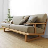 直销日式实木沙发白橡木实木沙发床现代简约客厅宜家户型沙发