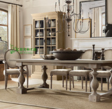 特价实木复古餐桌美式法式欧式复古家具长型大餐桌八人桌餐桌饭桌