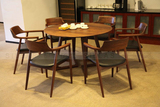 北欧实木餐桌现代简约小户型餐桌椅组合创意复古高档饭桌圆形餐桌