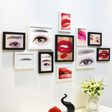 韩式半永久定妆挂画客厅微整形装饰画创意时尚海报纹绣眉眼唇壁画