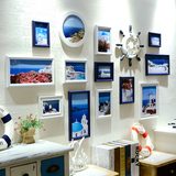 佰思特 13框客厅照片墙地中海装饰挂墙上相框创意组合欧式相片墙