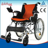 威之群电动轮椅老人手推车多功能折叠轻便四轮手动轮椅锂电池包邮