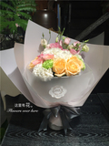 这里有花 情人节厦门鲜花速递香槟玫瑰桔梗花生日送女友韩式花束
