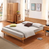 伊索 全实木床现代简约双人床大床日式北欧原木实木床卧室家具床