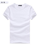 纯白t恤手绘短袖DIY纯色空白体恤批发打底广告衫印字班服log定制
