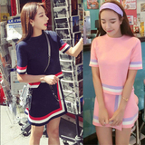 韩国2016夏装新款女装小香风针织两件套裙子春季套装女秋装时尚潮