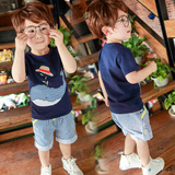 男童套装夏装儿童短袖1宝宝2休闲3小孩4韩版5衣服6周岁童装两件套