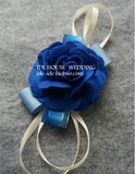 IDE婚庆婚礼结婚用品 韩式高端双蓝色新娘伴娘姐妹手腕花姊妹胸花
