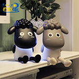 创意可爱卡通绵羊LED台灯护眼学习儿童学生充电折叠阅读调光书桌
