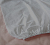 特惠！外贸100%纯棉/80支长绒棉*白色提花床笠/床罩（1.5米/1.8米