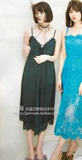 6折现货粉灰 寒烟日本代购 Lily Brown 蕾丝吊带连衣裙LWFO162102