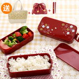 日本正品ASVEL双层 便当盒 日式 保温饭盒 微波炉 减肥 儿童学生