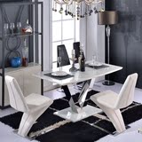 简约个性餐桌大理石餐桌创意餐桌椅组合现代不锈钢餐台长方形饭桌