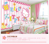 粉色卡通公主房墙纸卧室儿童房间背景墙壁纸大型壁画凯蒂猫女孩
