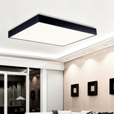 简约现代长方形客厅LED吸顶灯餐厅主卧室灯具黑白款节能灯具