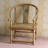 中式老榆木圈椅仿古简约茶室茶馆客厅茶几矮圈椅禅椅围椅原木素色