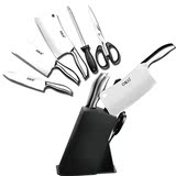 oko不锈钢菜刀6件套装 带刀座家用刀具 厨房套刀不锈钢切片刀组合