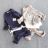 外贸日单2016春季儿童套装 宝宝新款运动卫衣两2件套男女宝宝童装