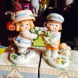 古董娃娃dolly多莉 番茄汤陶瓷摆件 男孩女孩情侣款 细节巨赞对售