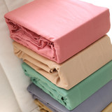 外贸出口特价全棉纯色素色床单单件简约大床被单简约欧式带花边