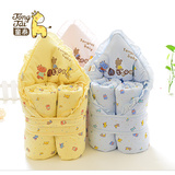 新品童泰婴儿抱被春季薄款纯棉抱毯全棉抱被襁褓包被子新生儿包被