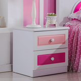 糖果屋迷你小床头柜 现代简约 超窄床头柜边柜卧室客厅储物柜粉红