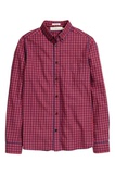 「H&M」7折！红色小格子男士欧美风长袖衬衫 专柜正品代购HM