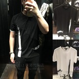 罐頭香港代购 5CM 16夏男装 个性涂漆圆领纯棉短袖T恤衫 TE 1137