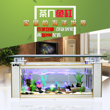 办公室乌龟缸 长方形玻璃造景茶几鱼缸水族箱 中型创意透明金鱼缸