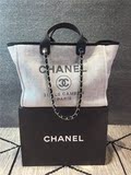 【范生代购】Chanel/香奈儿 经典款女士购物袋牛仔帆布单肩包现货