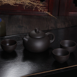 紫砂功夫茶具套装实木茶盘冰裂茶具整套电磁炉四合一组合特价包邮