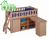 上海松木家具实木床松木儿童床组合床架子床半高床厂家直销可定做