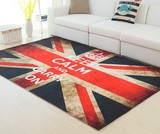 欧美英伦风米字旗英国旗地毯客厅卧室茶几沙发地垫复古做旧创意