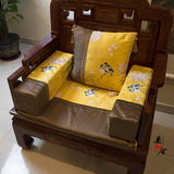 可定制新中式棉麻茶室茶楼椅垫红木椅子太师椅垫坐垫 海绵椅垫