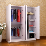 简易实木衣柜组合家具衣橱现代简约2门3门4组装木质柜子儿童衣柜