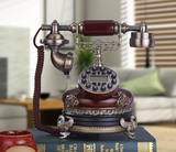 欧式复古电话机 白色镀银时尚仿古电话机座机 家居摆设电话机免提