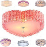 现代简约PVC温馨浪漫爱心型水晶吸顶灯 客厅灯卧室灯书房塑料灯具